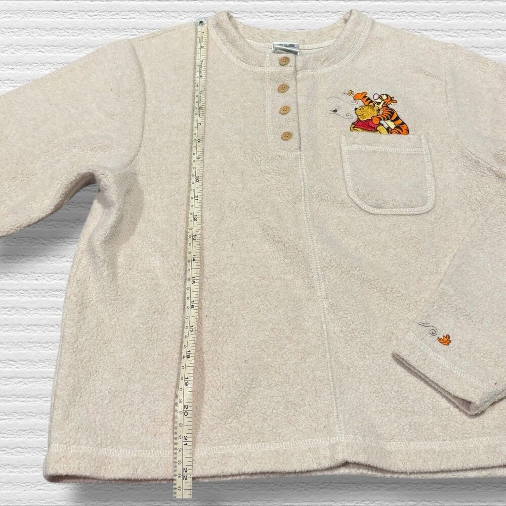 Vtg 90s Disney Catalog Winnie the Pooh Tigger Fall Fleece Henley Sweatshirt S - Picture 6 of 11